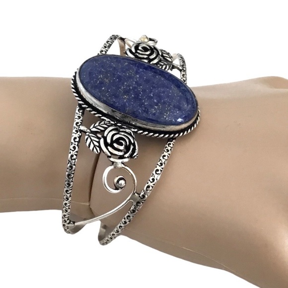 Alluring Lapis Lazuli Bracelet Boho Gemstone - Picture 2 of 6